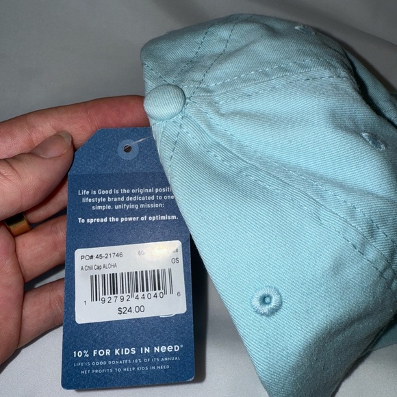 Life Is Good NWT Light Blue Aloha Cotton Baseball Cap - Picture 7 of 11